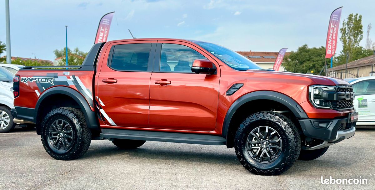 Ford Raptor 3,0 ECOBOOST 292CV DOUBLE CABINE GPS CARPLAY + CAMERA 360° + ATTELAGE + HIFI B&O + RIDEAU DE BENNE (image 3)