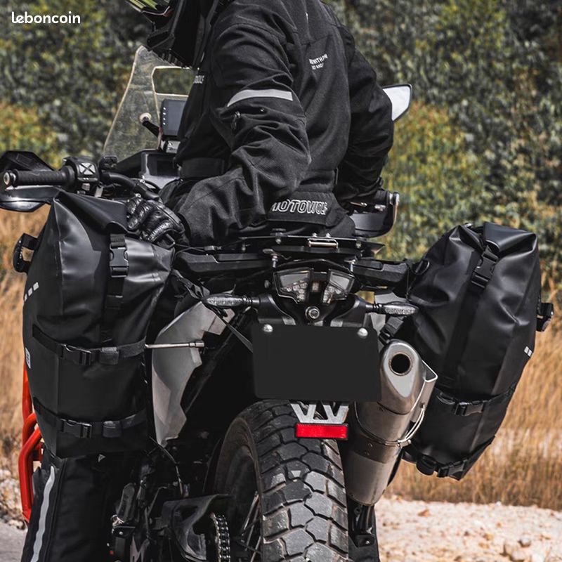 Sacoches Latérales Moto Universelles Étanches 28L PVC – Bagagerie Voyage BMW Honda Yamaha KTM Kawasaki Suzuki Triumph (image 2)