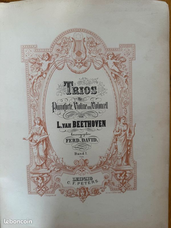 Partition ancienne - Beethoven - Trios pour piano, violon et violoncelle (image 2)