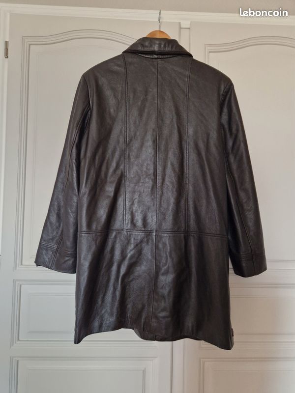 Veste en cuir marron Vintage (image 6)