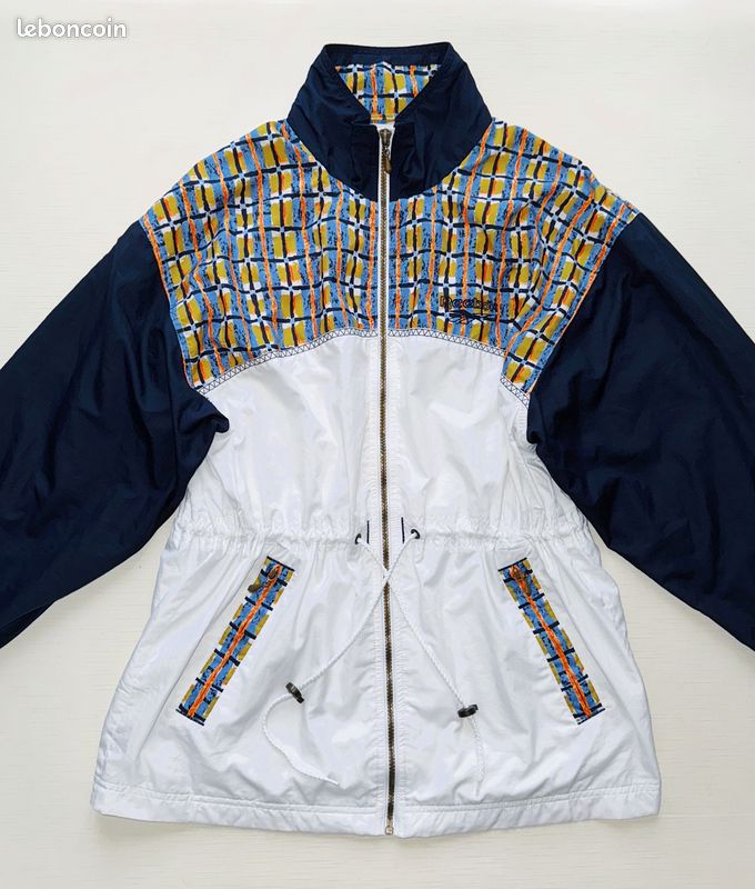 Veste De Survêtement Vintage TBS Années 90 - Taille XL Bleu Occasion Très Bon état