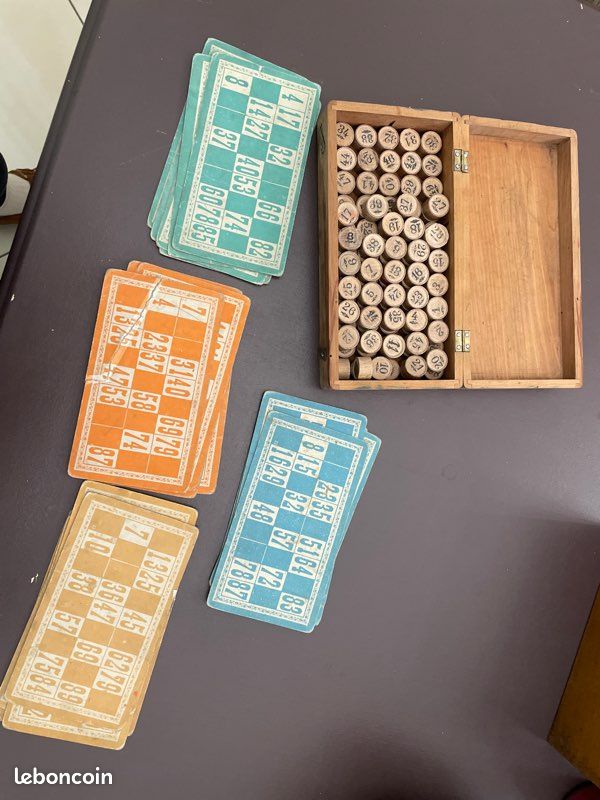 Lot De 69 Plaques De Jeu De Loto Anciennes – Carton – Bon état