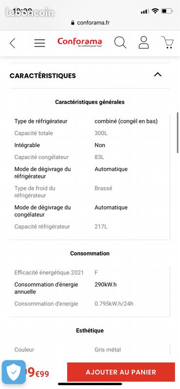 Réfrigérateur congélateur (image 3)