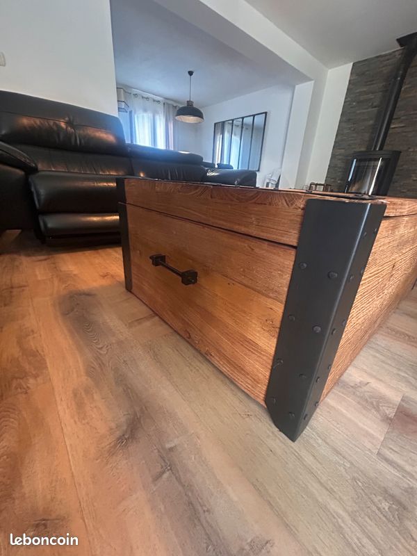 Table malle interiors – table basse coffre – excellent état (image 1)