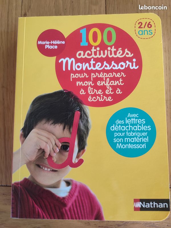 Livre" 100 activités Montessori pour préparer mon enfant à lire et à écrire" (image 1)