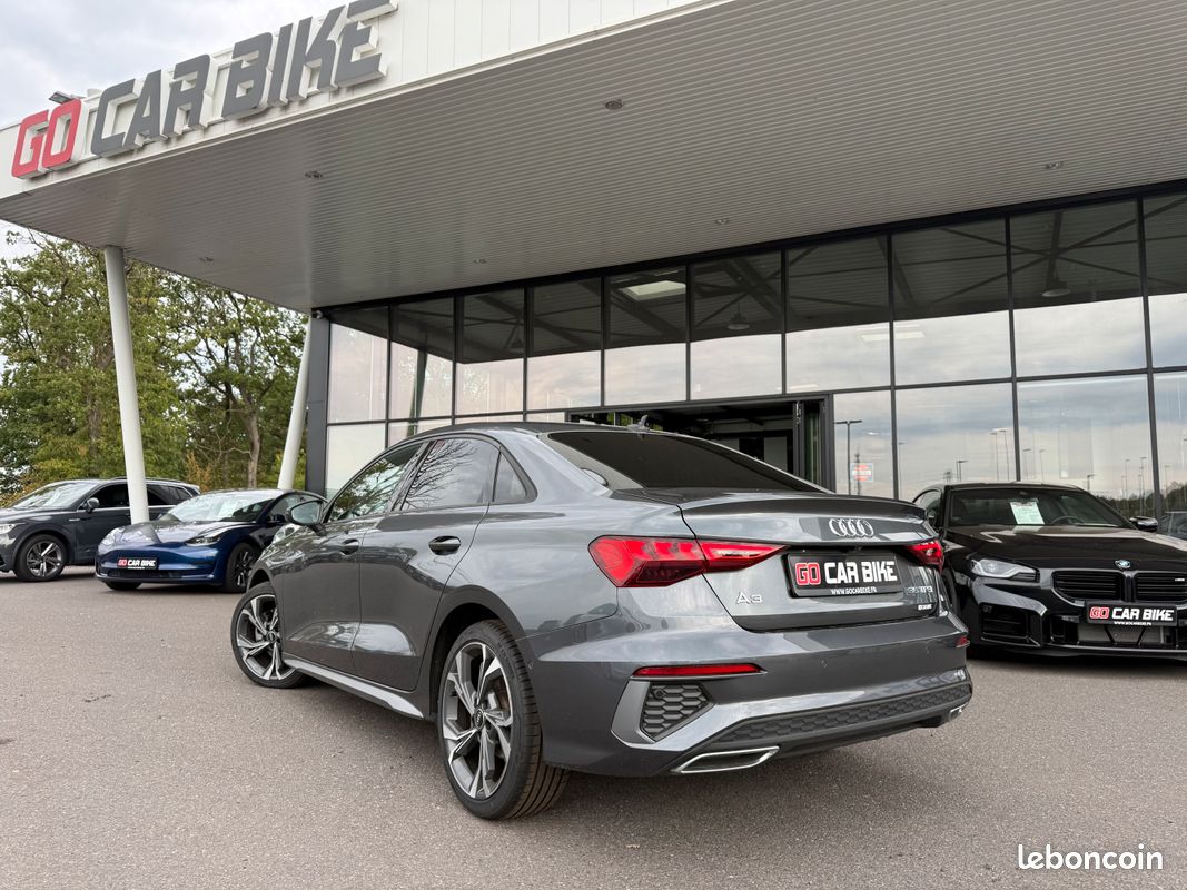 Audi A3 Limousine 35 TFSI 150CH S-Line S-tronic Garantie 6 ans Suivi Audi Sièges chauffants Camera de recul feux LED Apple CARPLAY 18P 359/mois (image 2)