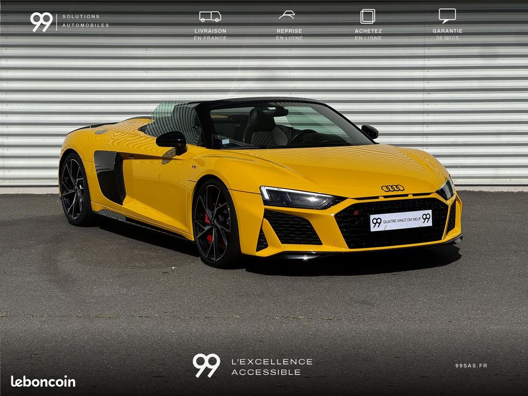 AUDI R8 Spyder V10 620ch Performance malus payé Miltek Carbon Full LOA 1521e/ MOIS LIVRAISON REPRISE (image 4)