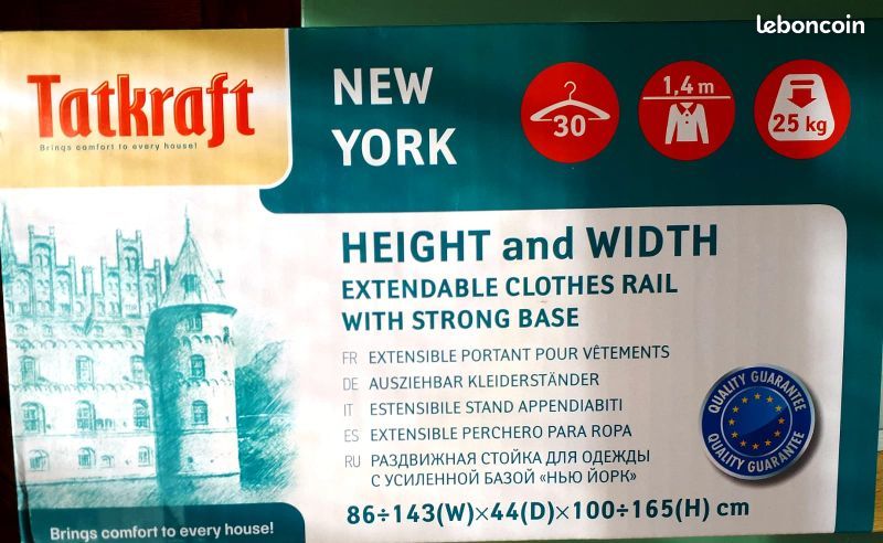Penderie sur roulettes tatkraft new york (image 3)