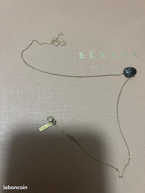 Collier Morgane bello coussin onyx noir (image 2)