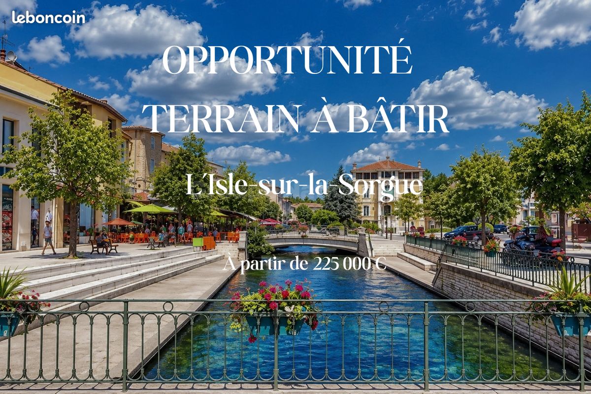 Terrain 600 m² · à L'Isle-sur-la-Sorgue · 600 m² · 225 000 €