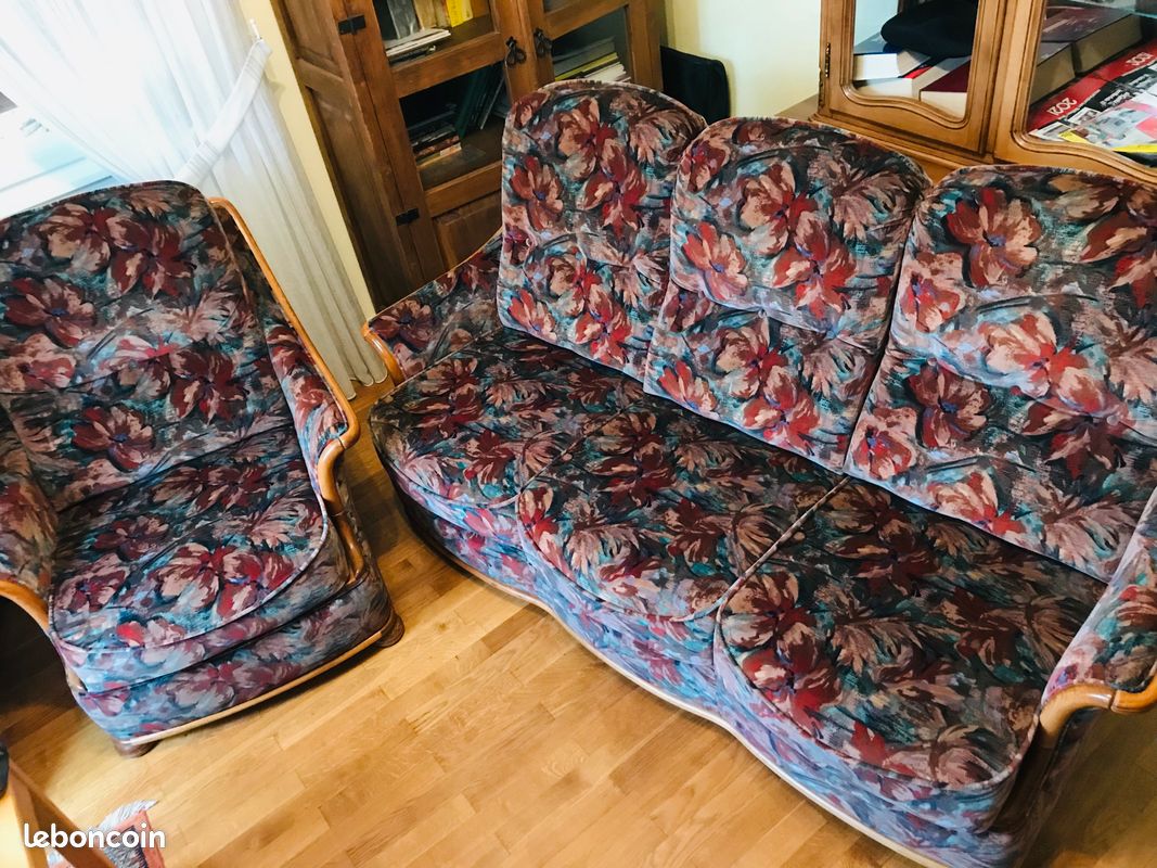 Canapé 3 place + 1 fauteuil (image 1)