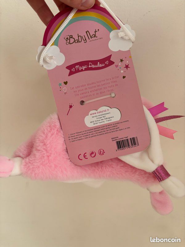 Doudou licorne bébé douce baby nat Jeux Jouets