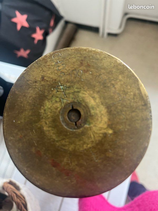 Vase en cuivre ancien douille d’obus (image 1)
