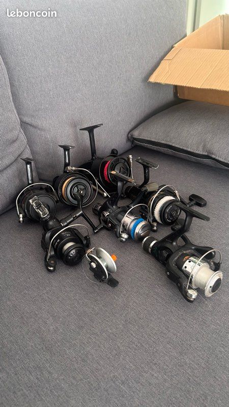 Lot de 7 moulinets de pêche vintage - France