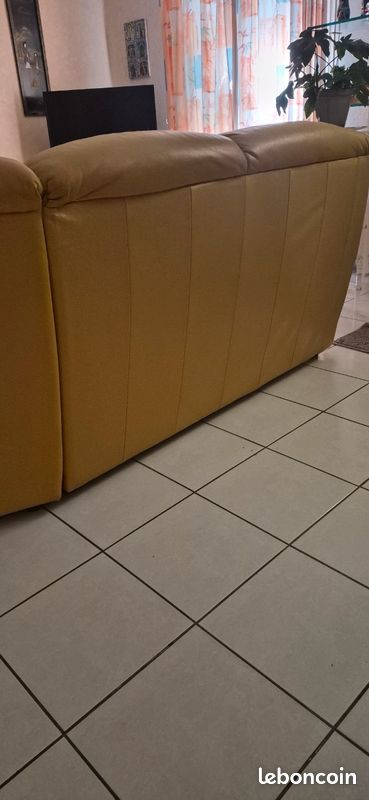Canapé angle et fauteuil cuir veritable (image 12)