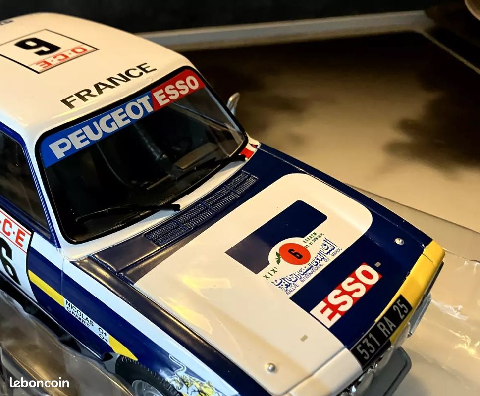 PEUGEOT 504 TI - Rallye du Maroc 1976 - équipage J.P. NICOLAS - GANET - échelle 1/18 - Neuve en boite non déballée - ref n° 30 (image 3)