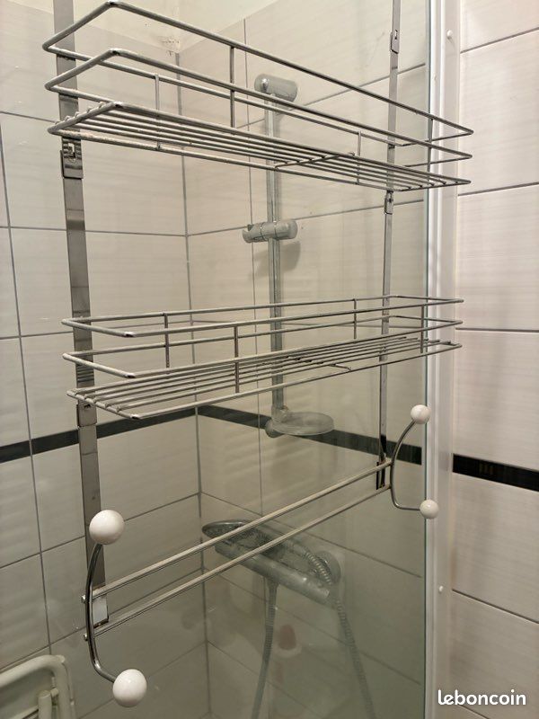 Étagère de douche et porte serviette (image 1)