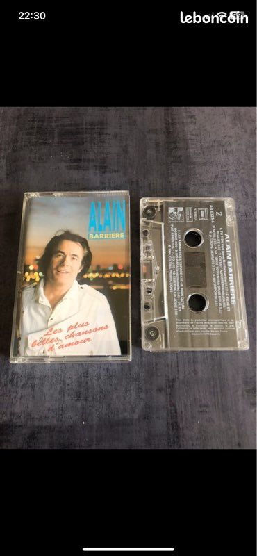 Cassette K7 Audio Alain Barrière - Les Plus Belles Chansons D'Amour (image 1)