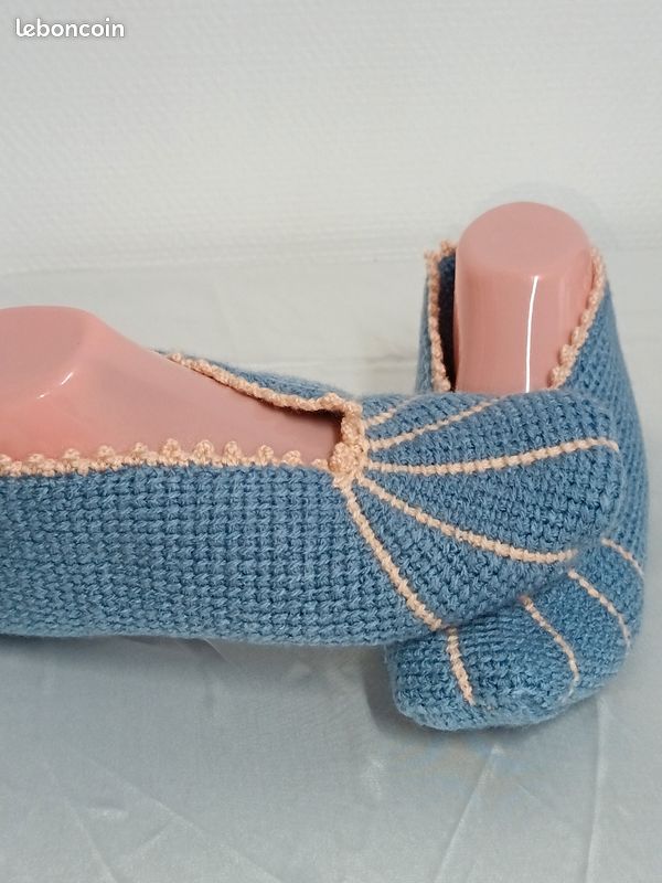 Chaussons pour femme au crochet tunisien 39 40 (image 1)