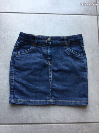 Jupe En Jean DPAM Fille Taille 8 Ans - Évasée Bleu - Occasion Très Bon état