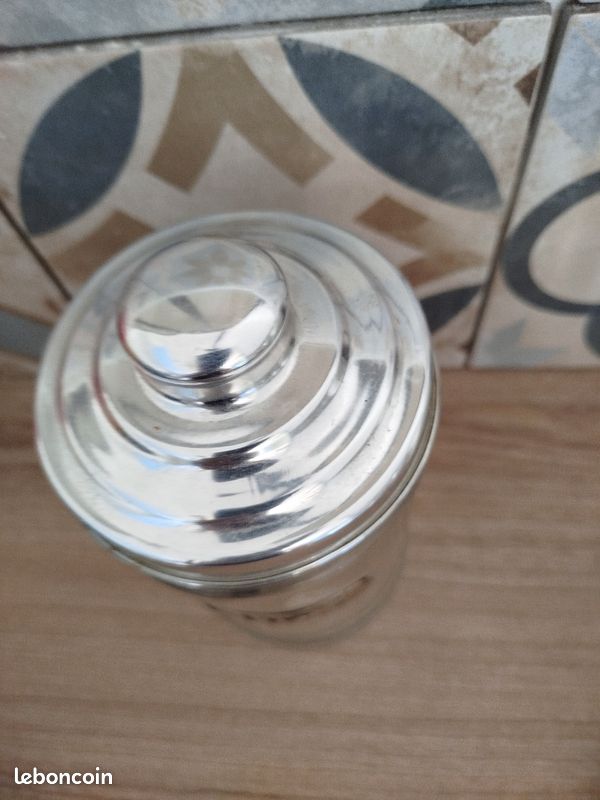 Un pot en verre avec couvercle métal.. Pot à thé (image 3)
