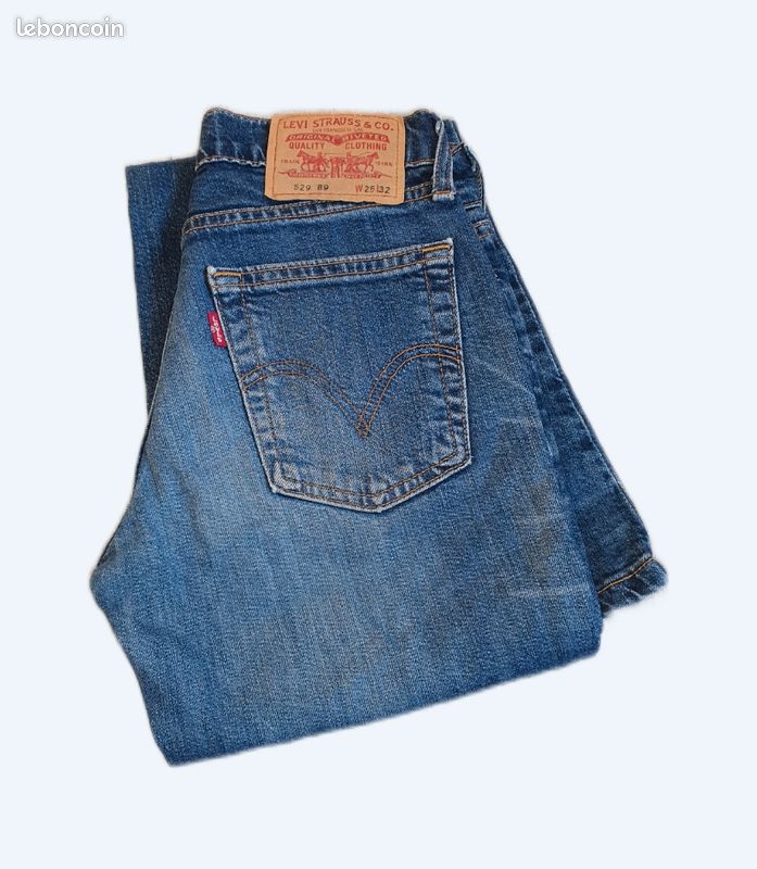Jean Levi's Coupe Flare Femme - Taille W25 L32 (=34) - Coton Bleu - Excellent état