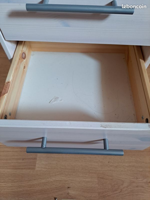 Lit mezzanine double,bureau, sommelier matelas (image 15)
