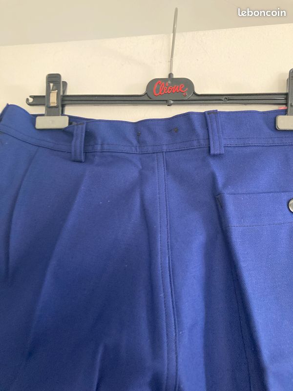 Pantalon Bleu de Travail Homme en Coton Taille 42 Etat Neuf (image 5)