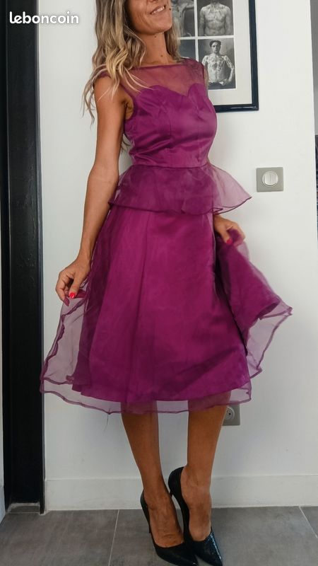 Robe de bal en organza violette Lindy Bop 38 Vêtements