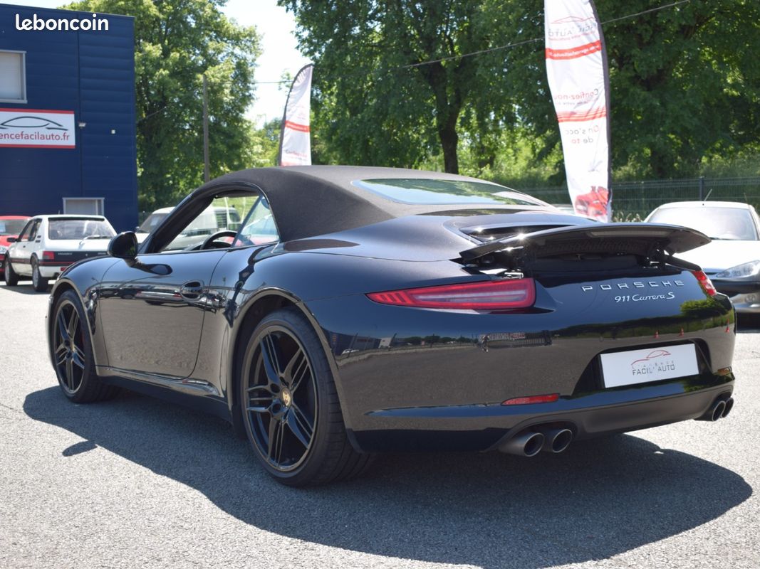 Porsche 911 carrera cabriolet 991 carrera s 3.8 400 cv / pack chrono / pasm / tableau bord cuir / suivi complet porsche (image 5)