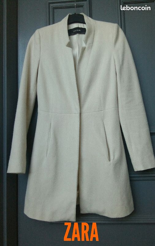 Gris Veste Longue Beige Femme Zara Veste Longue Ou Manteau Court
