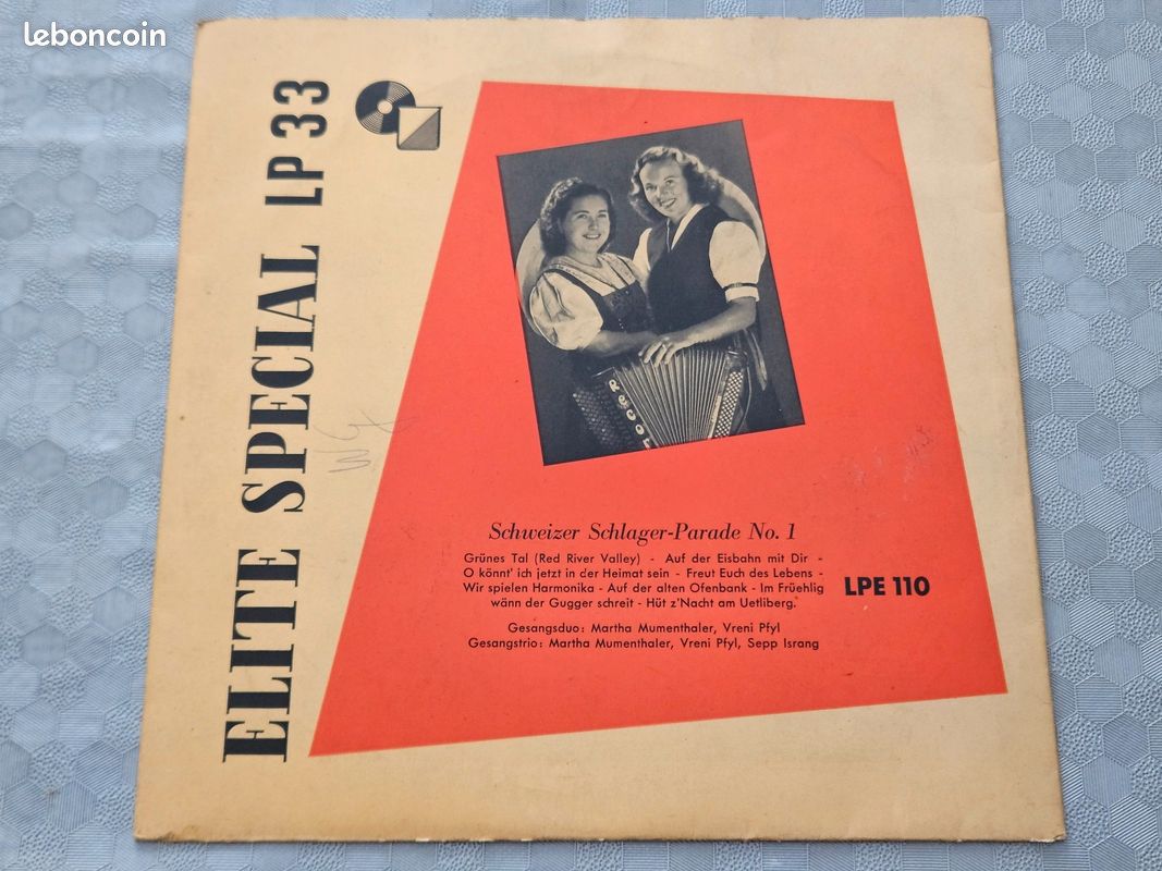 Disque vinyle 33T 25cm Schweizer Schlager-Parade n°1 1954 (image 1)