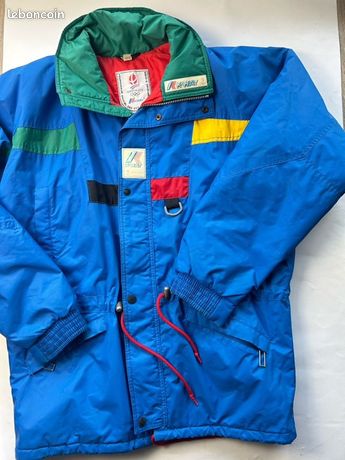 Parka Vintage Jeux Olympiques Albertville 1992 K-Way – Noir – Taille XL