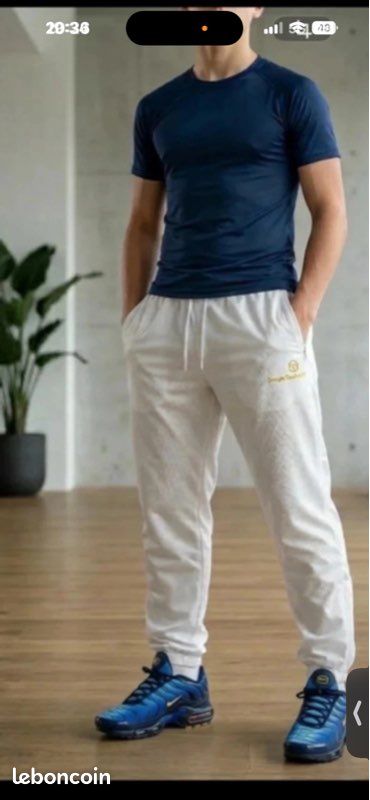 Survêtement Vintage Sergio Tacchini Années 80 - Veste Taille 38 Et Pantalon 32 - Nylon