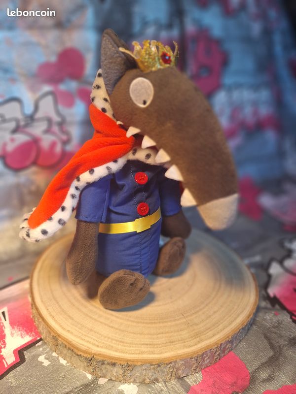 Peluche petit loup Auzou le roi excellent bon état Jeux Jouets