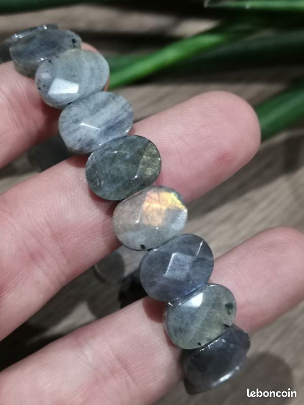 Bracelet En Labradorite - Perles De 10 Mm De Madagascar - Neuf Avec étiquettes