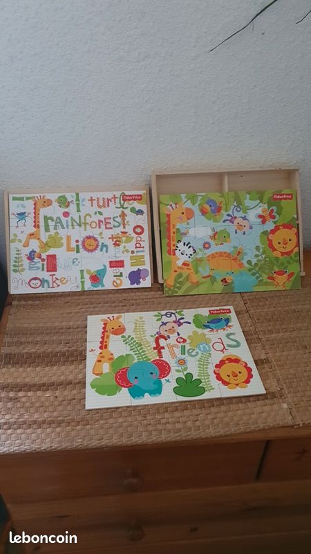 Puzzle FISHER PRICE tout en bois (image 1)