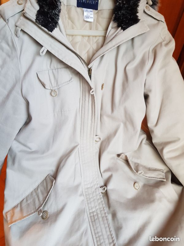 Doudoune beige avec Capuche (image 3)