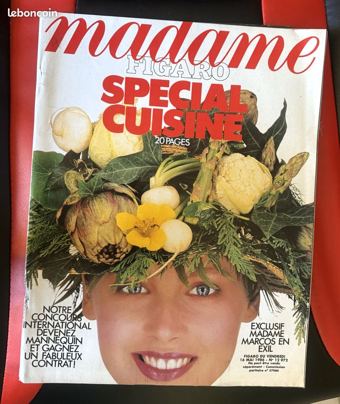 Madame Figaro N°12972 16/5/1986 Spécial cuisine- Devenez Mannequin (image 1)
