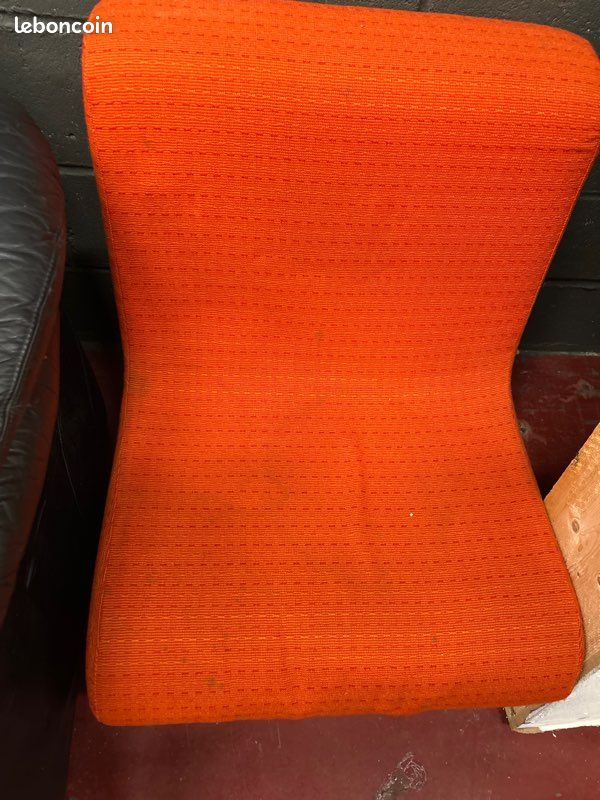Fauteuil orange vintage (image 2)