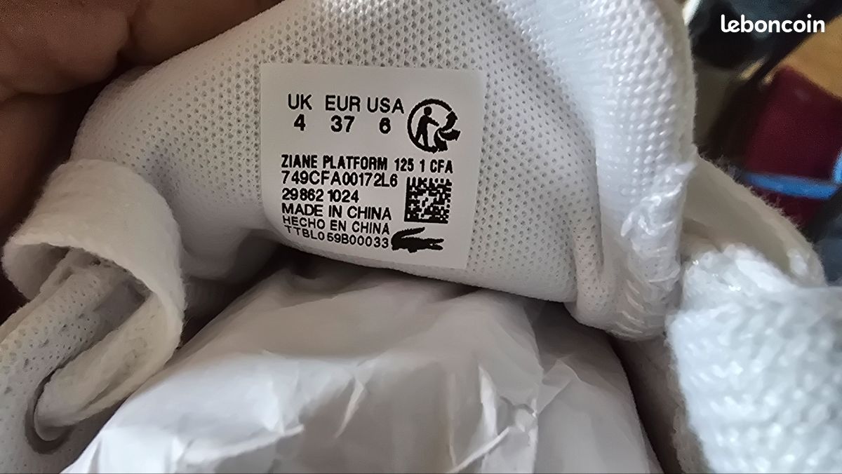 Lacoste Chaussures compensées Ziane 125 1 CFS pour femme, blanc/clair (image 4)