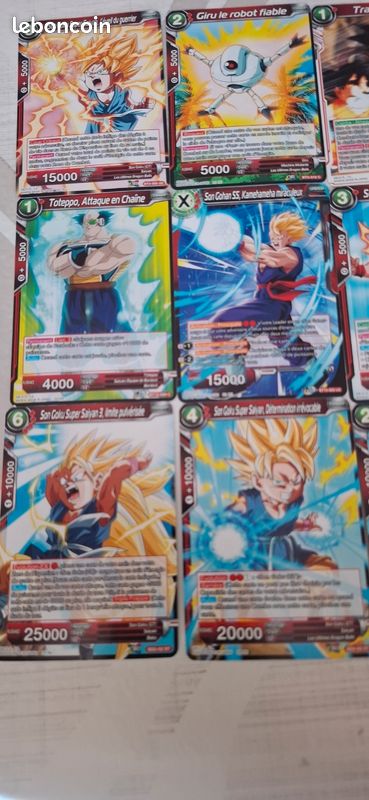 Lots 16 cartes Dragon Ball Super Card Game (image 2)