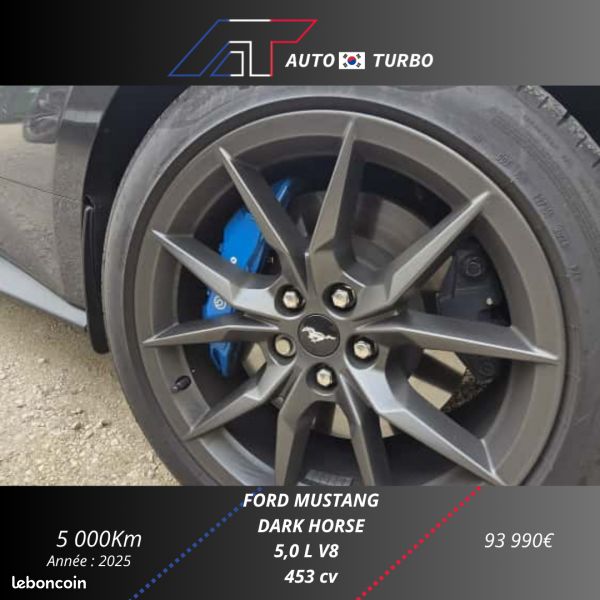 Ford MUSTANG FASTBACK 5.0 V8 453CH DARK HORSE / PAS DE MALUS / CERAMIQUE COMPLETE / PPF / EXTENSION (image 15)