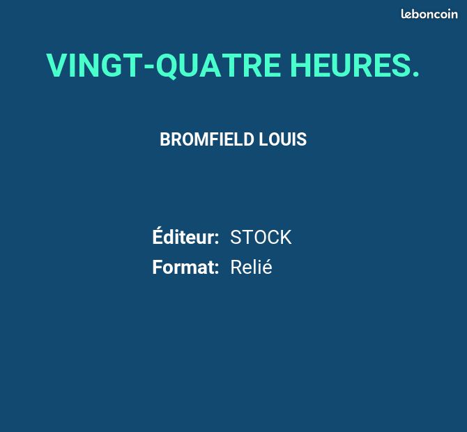 Vingt-quatre heures. - bromfield louis (image 2)