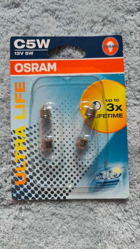 2 ampoules de marque Osram C5W ultra life 5W - Équipement auto