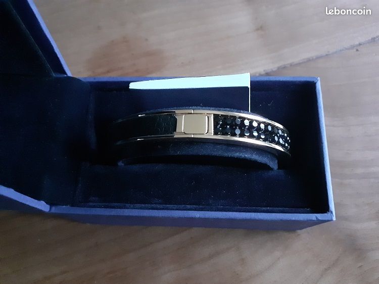 Bracelet Swarovski authentique cuir et cristaux Taille M - TTBE (image 2)