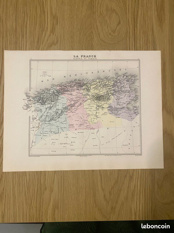 Carte de l’Algérie et la Tunisie (1889) (image 1)