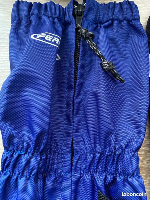 Guêtres Ski Rando Vintage Eastern Mountain Sports – Bleu, Tissu, Cordon, Fermeture éclair