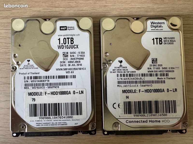 Lot De 10 Disques Durs Internes Western Digital 2To Et 1To - SATA 3.5" Pour Pièces