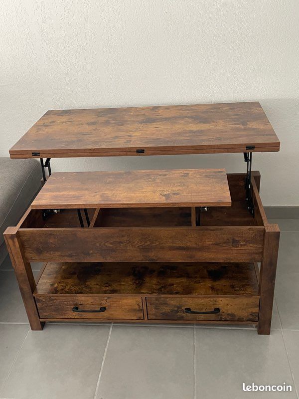Table basse extensible relevable convertible table à manger (image 2)